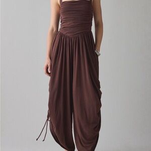 Out From Under Sun-kissed Ruched Barrel Leg Jumpsuit